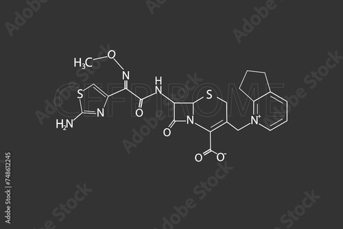 antibiotics cefpirome molecular skeletal chemical formula