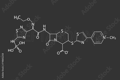 antibiotics ceftaropline molecular skeletal chemical formula