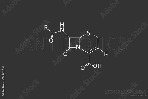 antibiotics molecular skeletal chemical formula