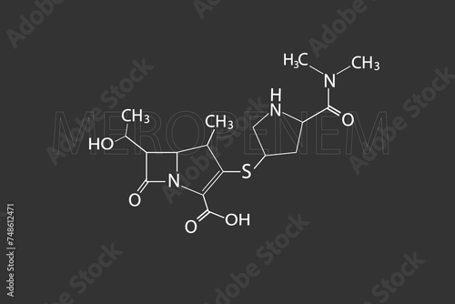 meropenem molecular skeletal chemical formula