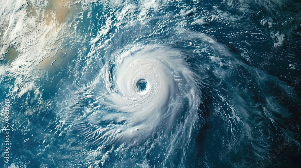 Hurricane satellite view