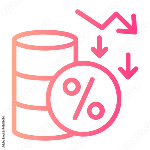 percentage gradient icon