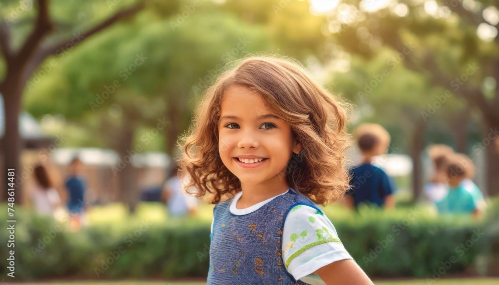 portrait of a girl on a playground portrait of a girl on a playground