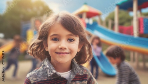 Wallpaper Mural girl on playground Torontodigital.ca