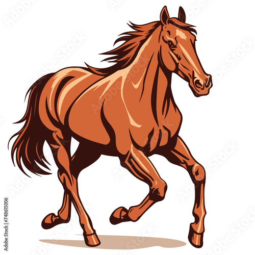 Fototapeta Naklejka Na Ścianę i Meble -  Horse image vector for logo. isolated on white background