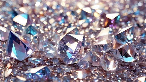 Shiny sparkling crystal texture.