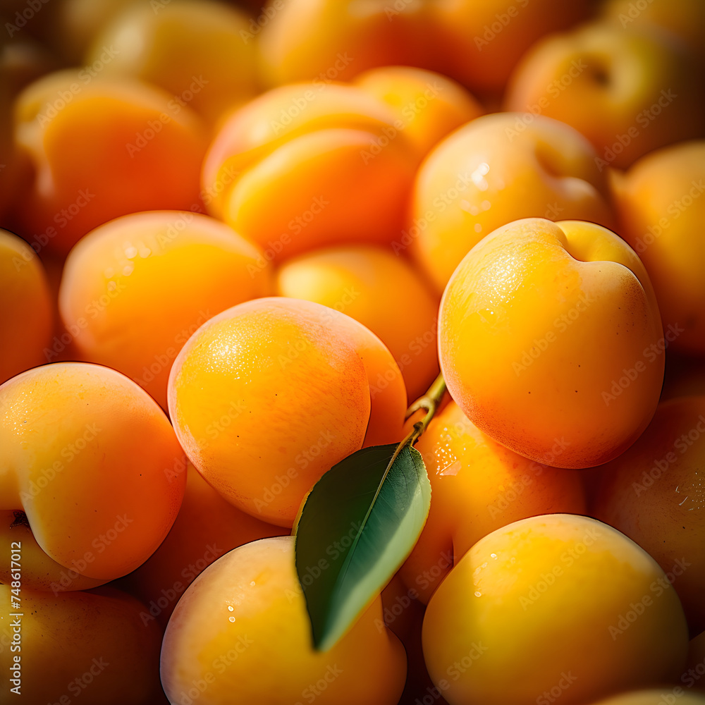 Fresh, Vibrant Apricots in Rustic Wicker Basket – A Picture of Health and Flavor