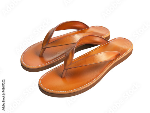 sandals on isolated on transparent png background. Generative ai 