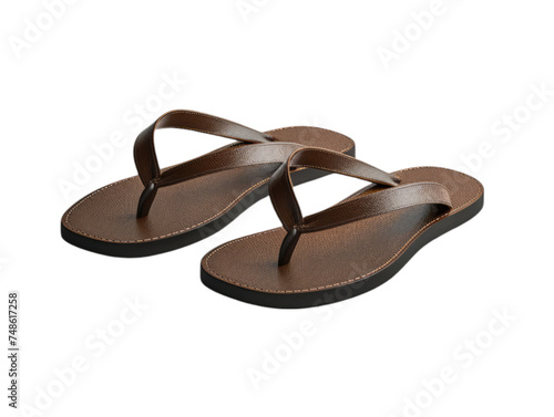 sandals on isolated on transparent png background. Generative ai 
