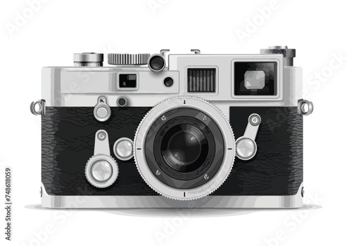 Photo icon. Camera icon on white background
