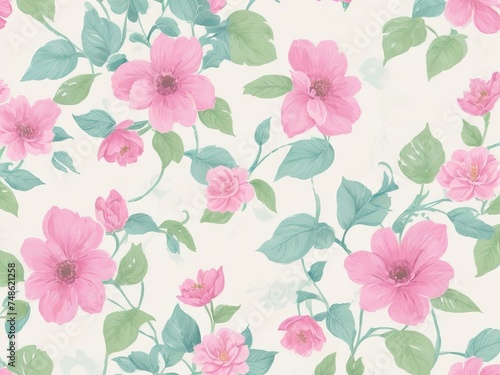 Free hand-drawn floral wallpaper in vector format © REZAUL4513