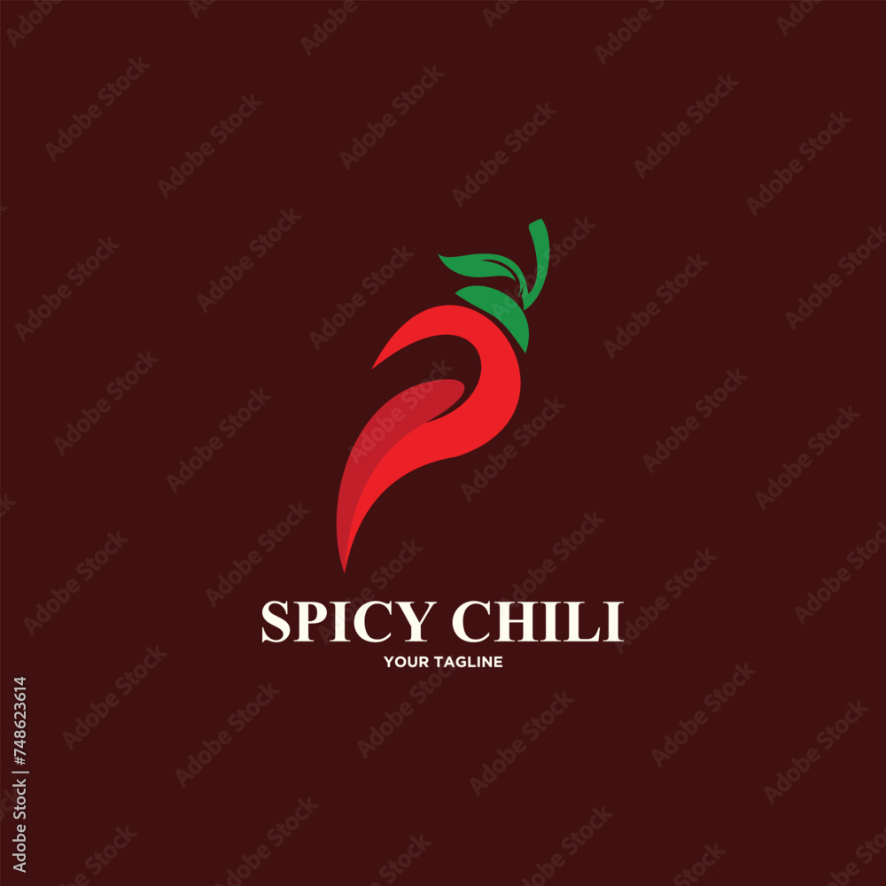 Spicy chili logo design vector icon template for business Spicy chili logo design vector icon template for business