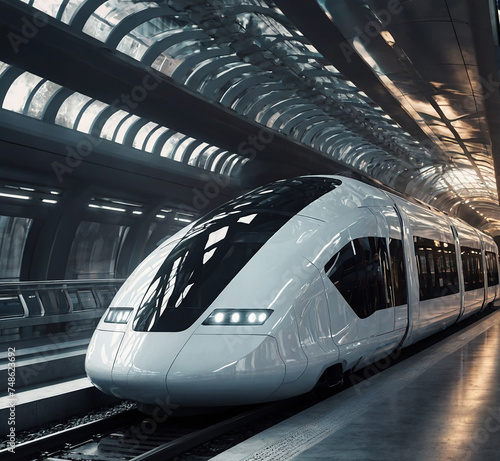 Futuristic High Speed Train Design