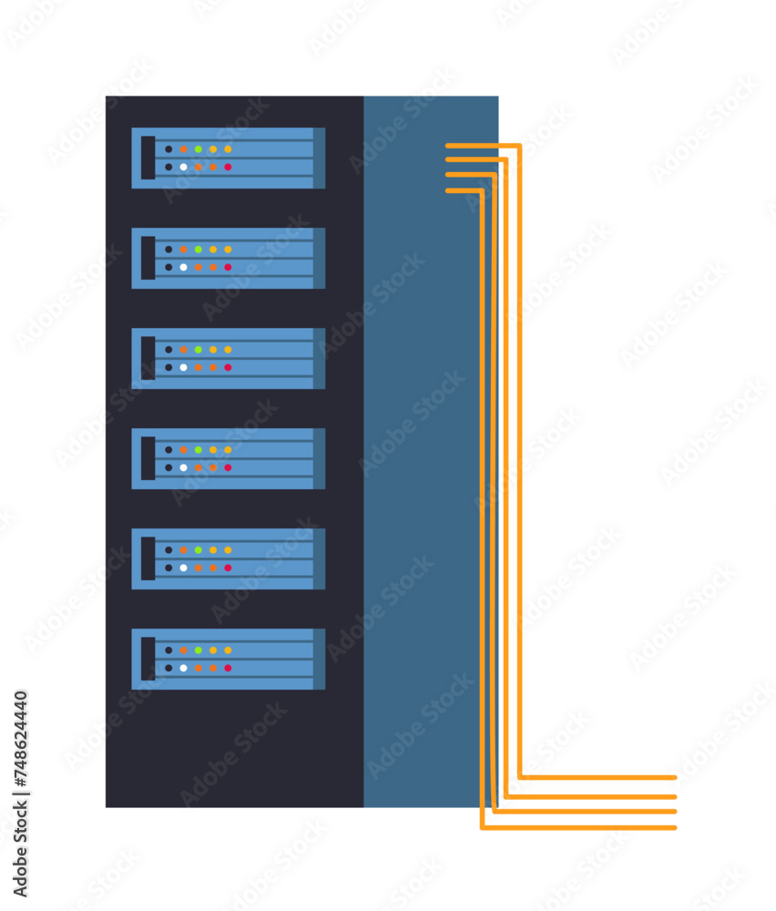 Data servers with slots and storage for files Data servers with slots and storage for files