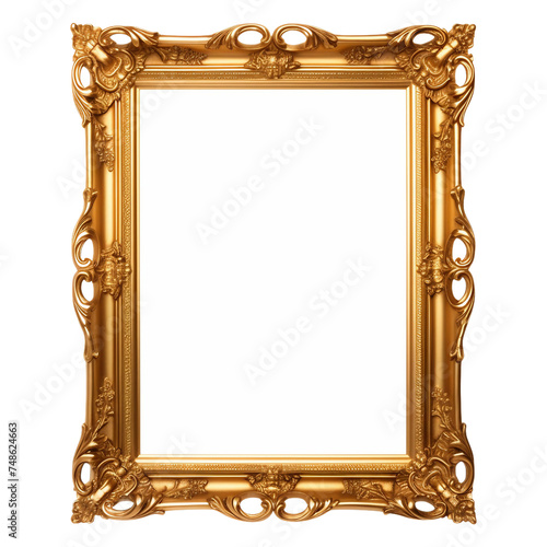 Gold Frame on a transparent background