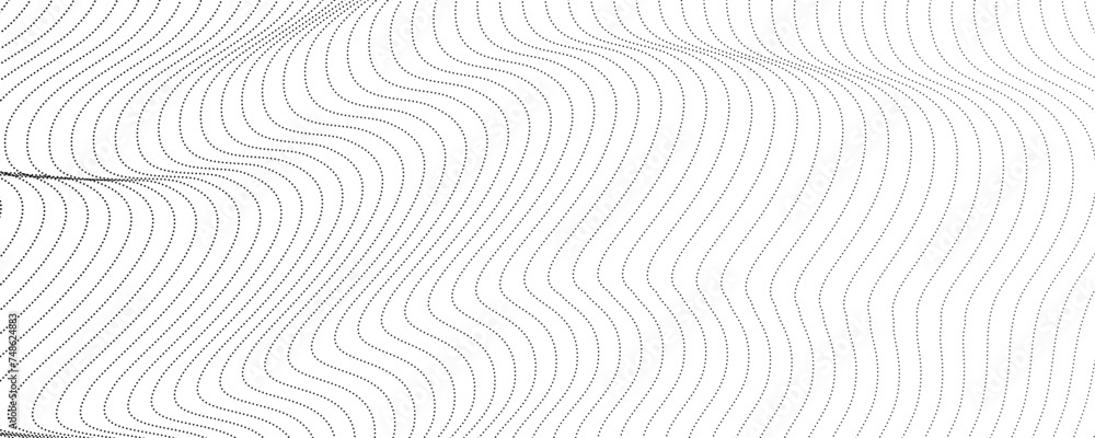Halftone monochrome background with flowing dots Halftone monochrome background with flowing dots