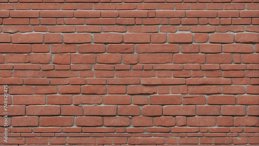 Fototapeta premium Red Brick Wall Seamless Texture for Social Media Graphics. AI Generated