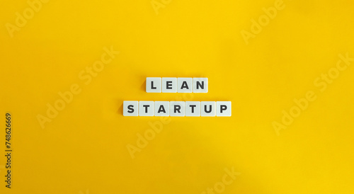 Lean Startup Term and Banner. Business and Product Development Methodology.  photo