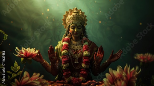 The Ultimate Symbol of Spirituality - A Goddess Meditating. Fictional Character Created By Generated By Generated AI.