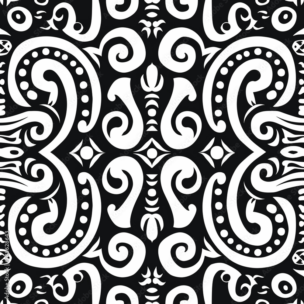Obraz premium Maori seamless pattern tile