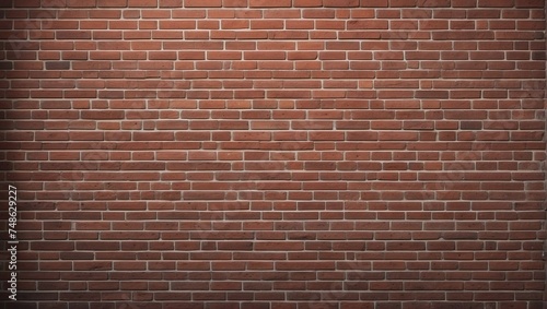 Seamless Red Brick Wall Texture for Backgrounds and Overlays. AI Generated