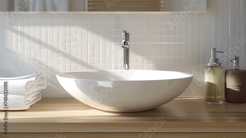 Classic Round Ceramic Sink for Traditional Decor