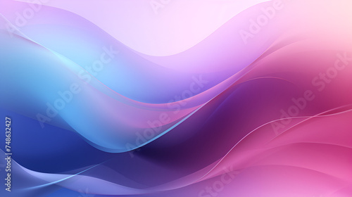 Abstract background of smooth lines in pastel tone purple, pink and blue color, Gradient modern abstract background. 