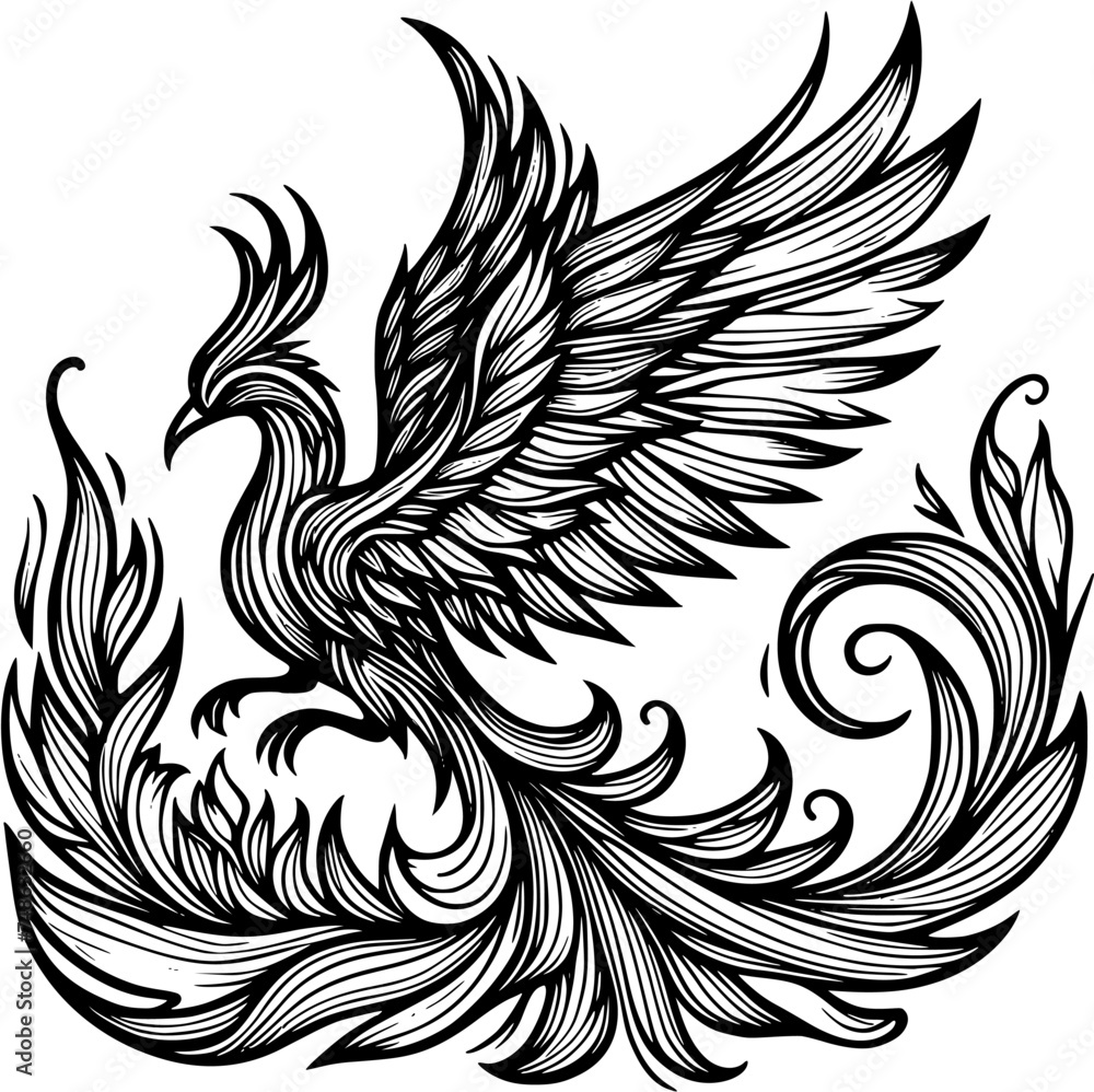 Obraz premium black and white tattoo