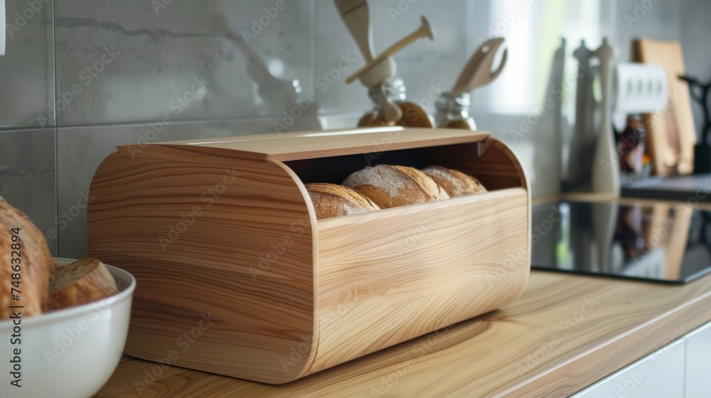 Minimalist Wooden Bread Box