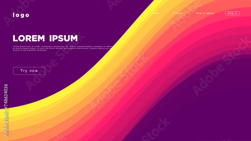 Abstract gradient background with dynamic wave.