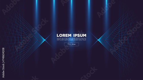 Laconic background in dark blue tones with a light flare.