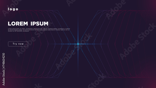 Laconic background in dark blue tones with a light flare.