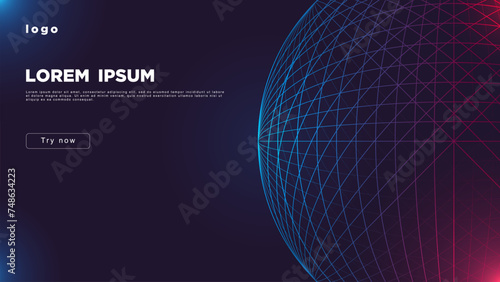 Laconic background in dark blue tones with a light flare.