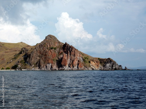 Komodo Island Rocks National Park with bad weather coming up Sailing Indonesia