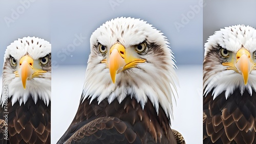 Bald eagle in three piece