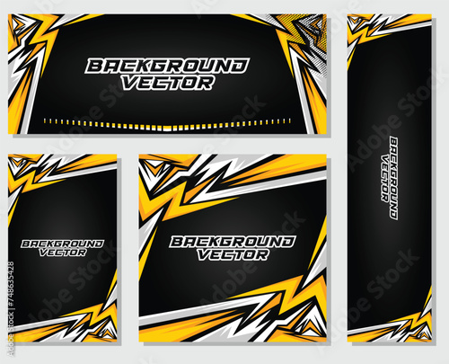 Vector background illustration automotive modern design Set Premium