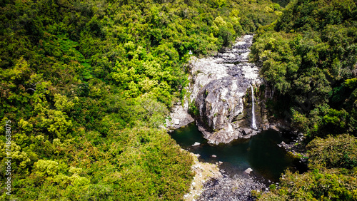 Hidden waterfalls in primitive forest - Reunion Island