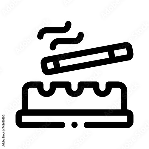 ashtray line icon