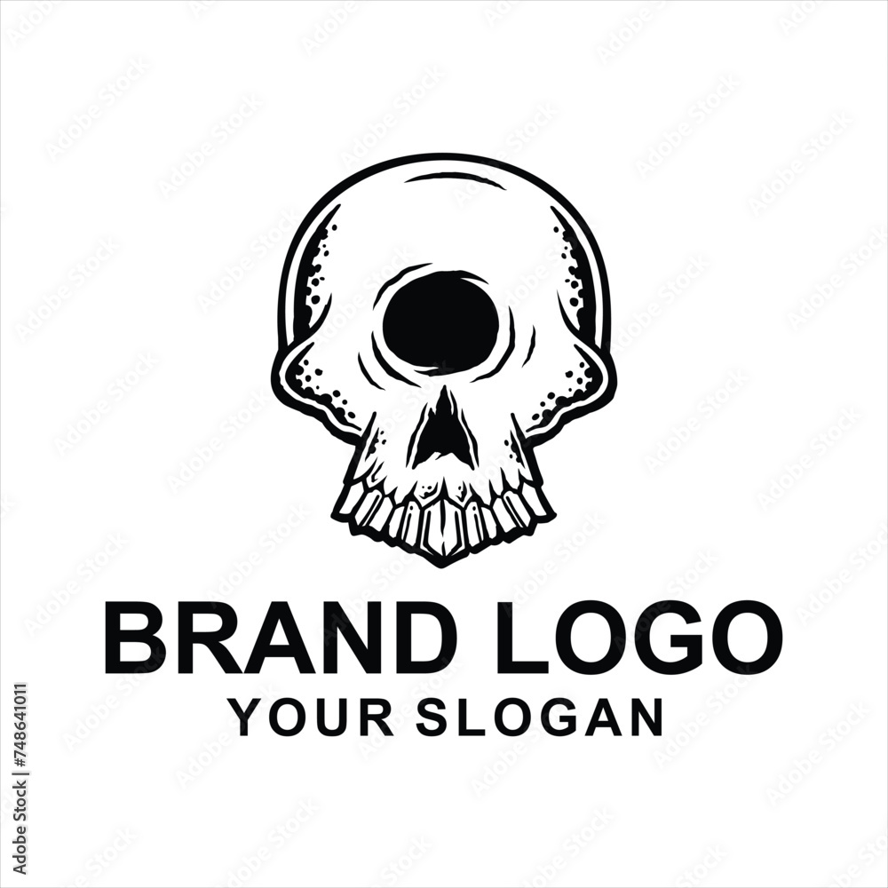 Skull cyclops logo company Skull cyclops logo company