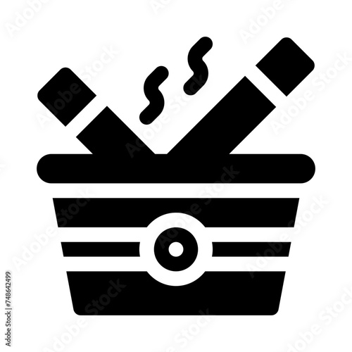 ashtray glyph icon