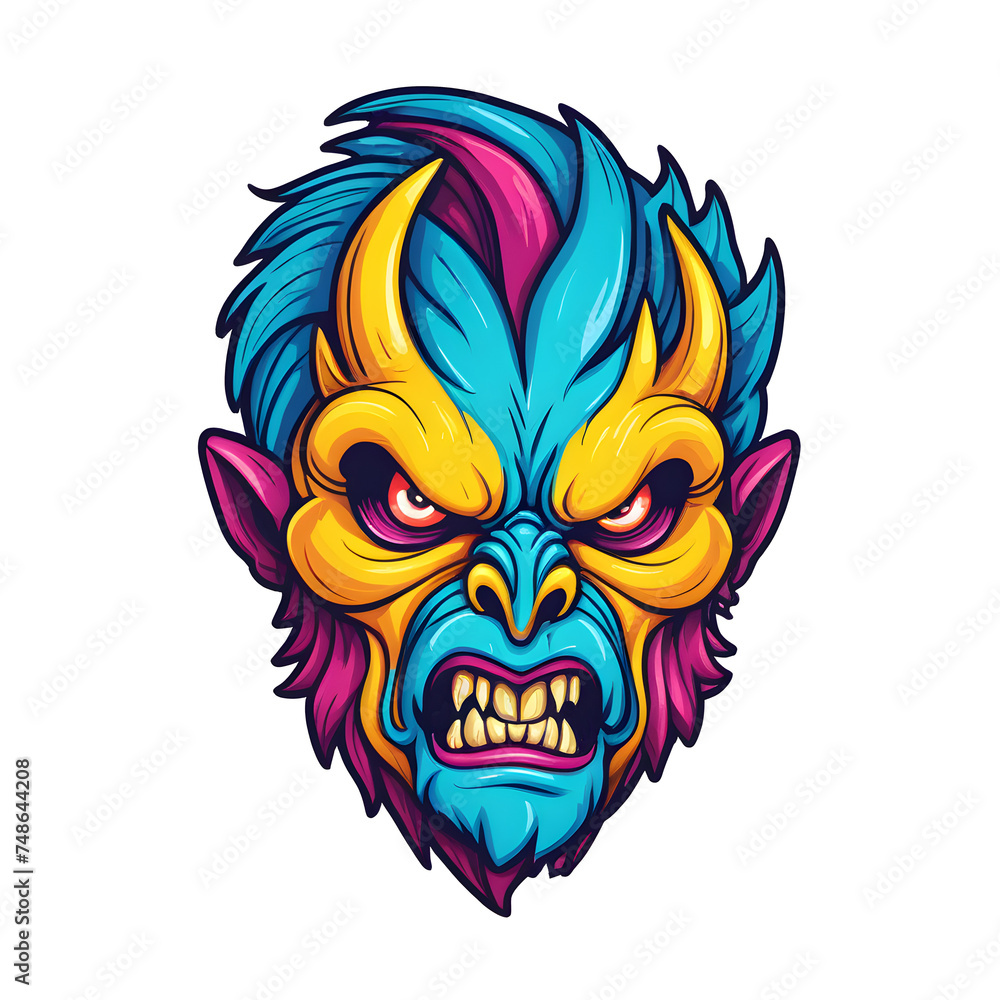 Obraz premium devil head design colorful concept