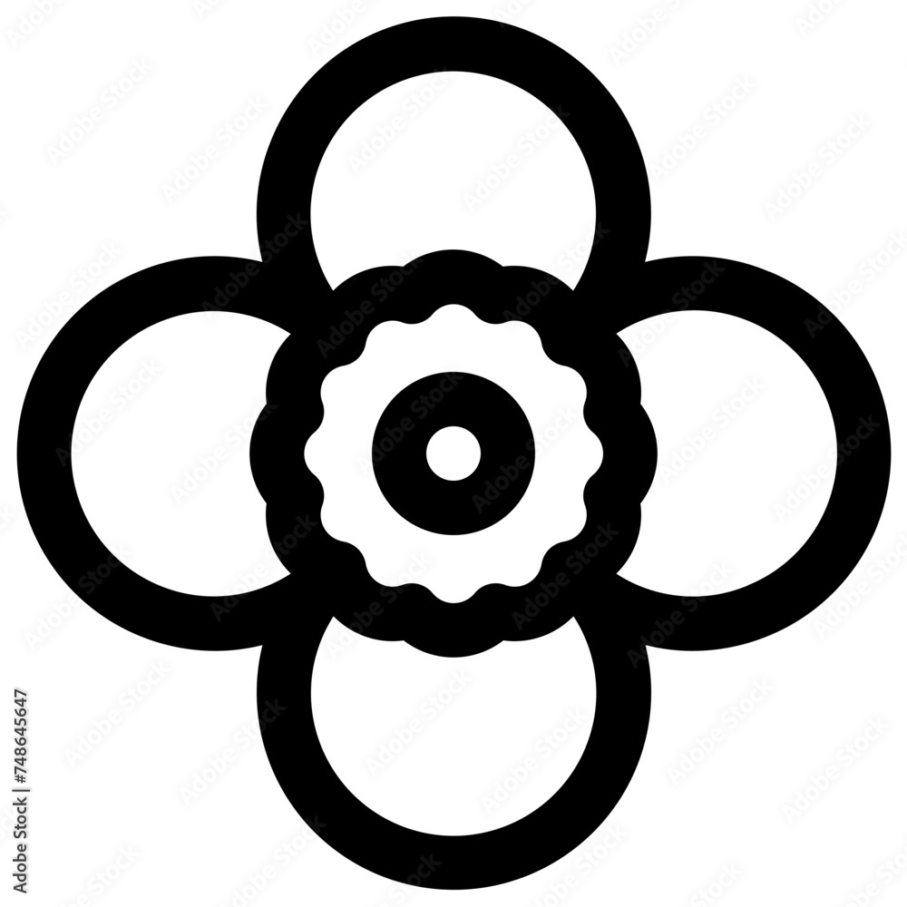 Celandine poppy. Editable stroke vector icon. Celandine poppy. Editable stroke vector icon.