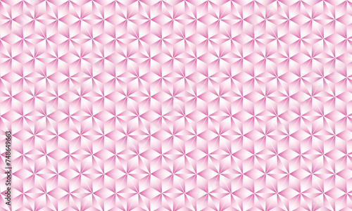 3D realistic purple and white gradient pattern. Modern cube texture. seamless pattern Background. Repeating tiles. Triangular volumetric elements of different random size. 3D illustration. EPS 10