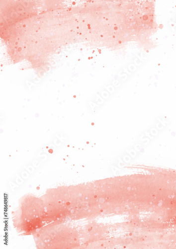 Abstract background with a pink hand painted watercolour grunge design