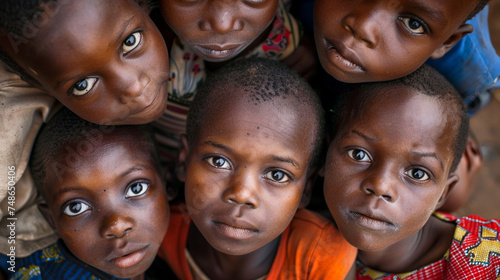 African children group potrait