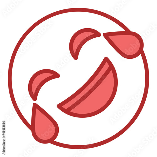 Giggle Gallery red line filled icon