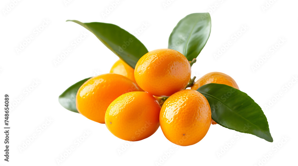 Kumquats isolated on clear transparent background Kumquats isolated on clear transparent background