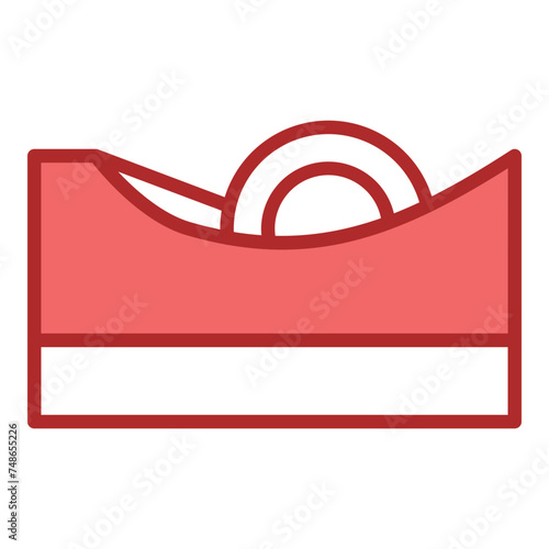Tape Dispenser red line filled icon