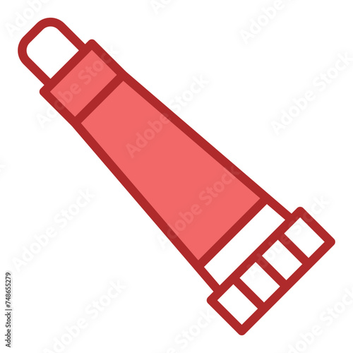 Glue Stick red line filled icon