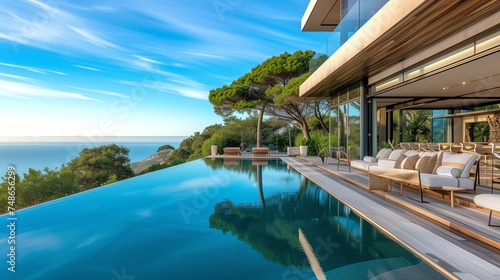 A Cape Town-inspired craftsman house, with a panoramic infinity pool overlooking the Atlantic Ocean © MuhammadHamza